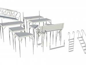 marina for boats 3D Model