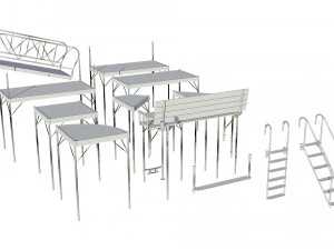 marina for boats 3D Model
