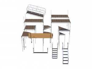 marina for boats 3D Model