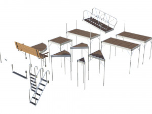 marina for boats 3D Model