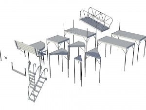 marina for boats 3D Model