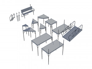 marina for boats 3D Model