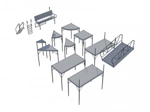 marina for boats 3D Model