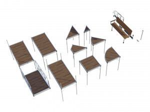 marina for boats 3D Model