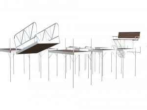 marina for boats 3D Model