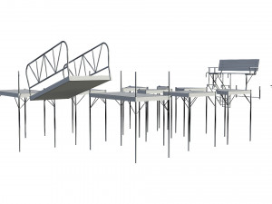 marina for boats 3D Model