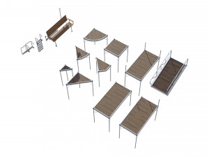 marina for boats 3D Model