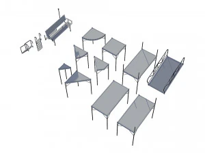 marina for boats 3D Model