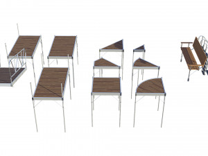 marina for boats 3D Model