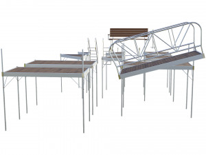 marina for boats 3D Model