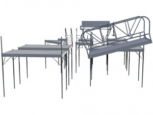 marina for boats 3D Model