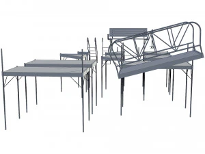 marina for boats 3D Model