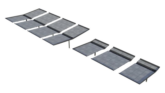 canopy car parking modular 3Dモデル .c4d .max .obj .3ds .fbx .stl .blend