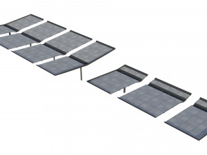 canopy car parking modular 3D मॉडल