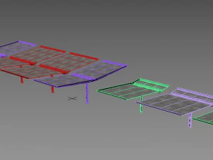 canopy car parking modular 3D Model
