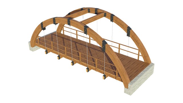 bridge wooden Modelo 3D .c4d .max .obj .3ds .fbx .stl .blend 