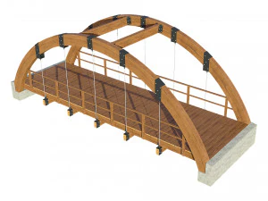 Brücke aus Holz 3D Modell
