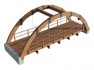 bridge wooden Modelo 3D