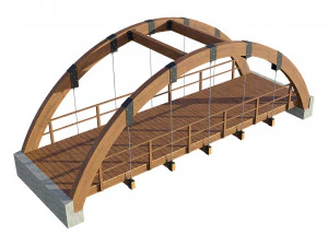 bridge wooden 3D Model