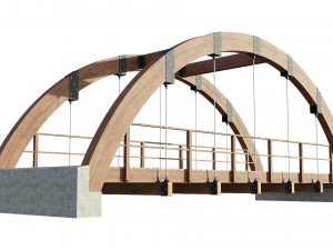 bridge wooden Modelo 3D