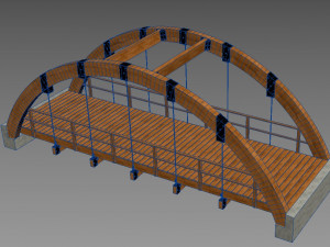 bridge wooden Modelo 3D