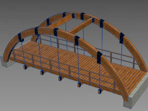 bridge wooden 3D Model