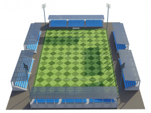 soccer football field Modelo 3D