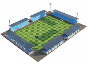 soccer football field 3Dモデル