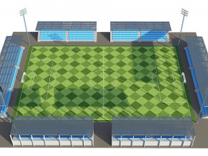 soccer football field 3Dモデル