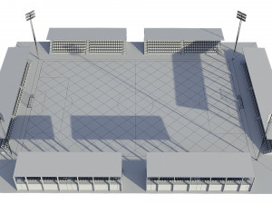 soccer football field 3Dモデル
