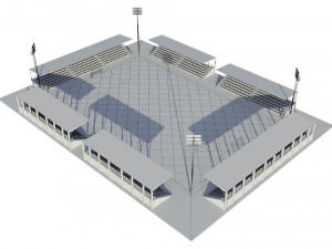 soccer football field 3Dモデル