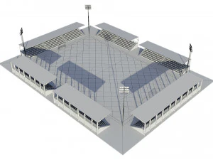 soccer football field 3D Model