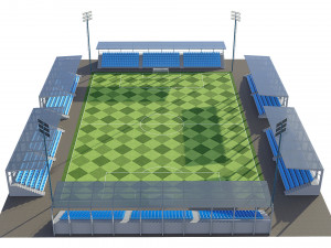 soccer football field 3Dモデル