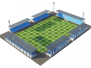 soccer football field 3Dモデル