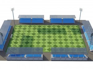 soccer football field 3Dモデル