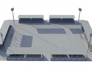 soccer football field 3Dモデル