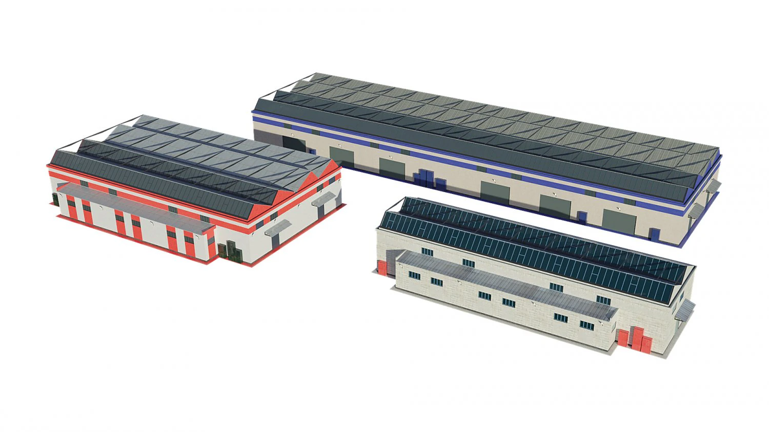 industrial buildings 3D Model .c4d .max .obj .3ds .fbx .stl .blend 