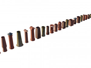 Chimneys model pack Modèle 3D