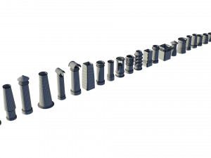 Chimneys model pack Modèle 3D