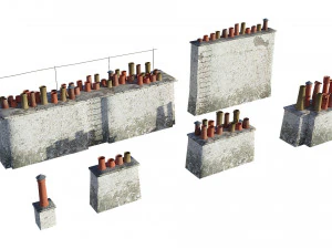 Schornstein-Modellpaket 3D Modell