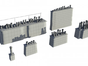 Chimneys model pack Modèle 3D