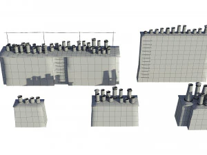 Chimneys model pack 3D Model