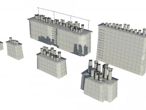 Chimneys model pack 3D Model