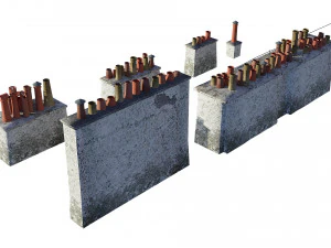 Chimneys model pack 3D Model