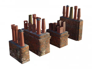 Chimneys model pack 3D Model