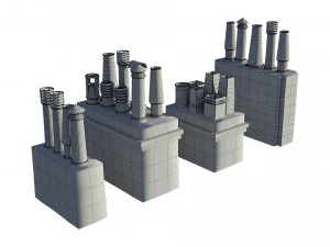 Chimneys model pack 3D Model