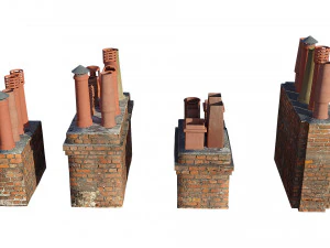 Chimneys model pack 3D Model
