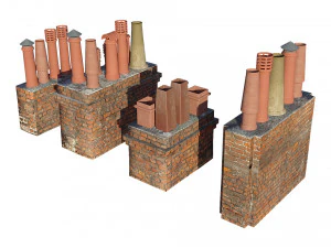 Chimneys model pack 3D Model