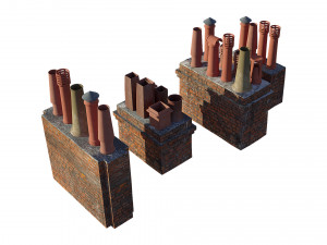 Chimneys model pack Modèle 3D