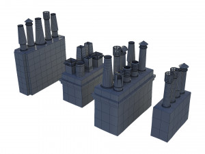 Chimneys model pack Modèle 3D